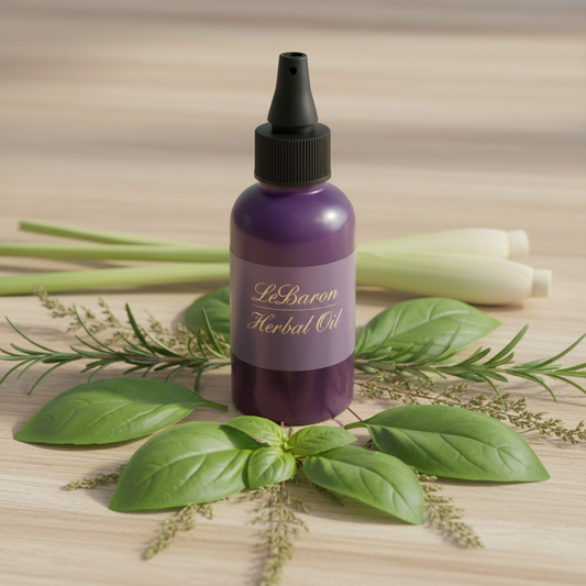 LeBaron Oil with purple plastic bottle and short applicator tip